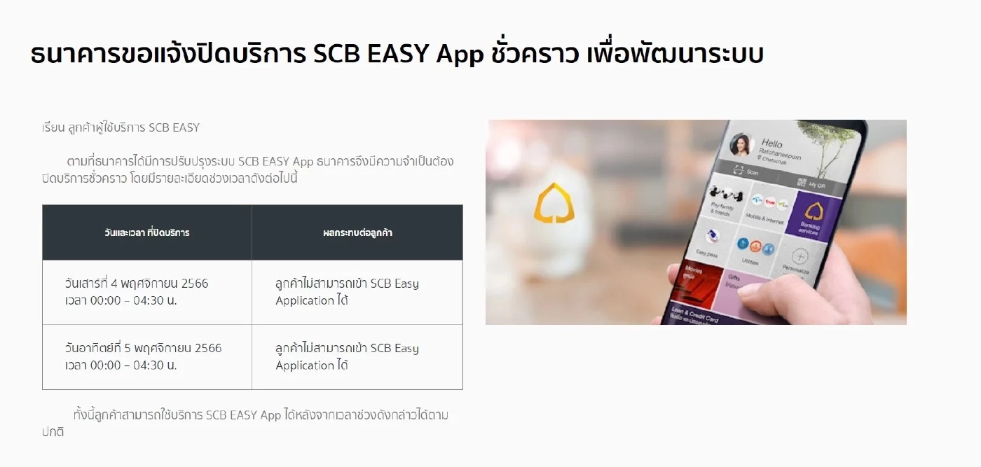 5 ธนาคารดัง แจ้งข่าวด่วน ปิดปรับปรุงระบบชั่วคราว ดีเดย์พรุ่งนี้ เช็กที่นี่ 