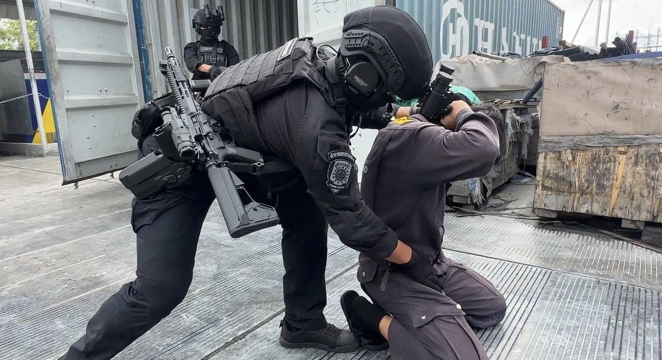 ตำรวจน้ำจัดชุดปฏิบัติการพิเศษ “มัจฉานุ” ฝึกซ้อมแผนเผชิญเหตุร้าย