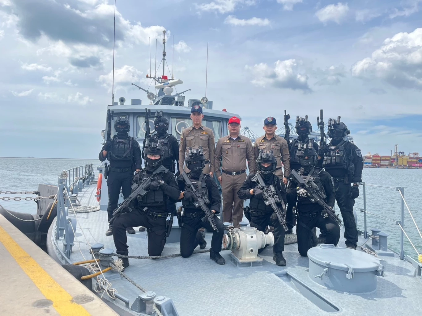 ตำรวจน้ำจัดชุดปฏิบัติการพิเศษ “มัจฉานุ” ฝึกซ้อมแผนเผชิญเหตุร้าย