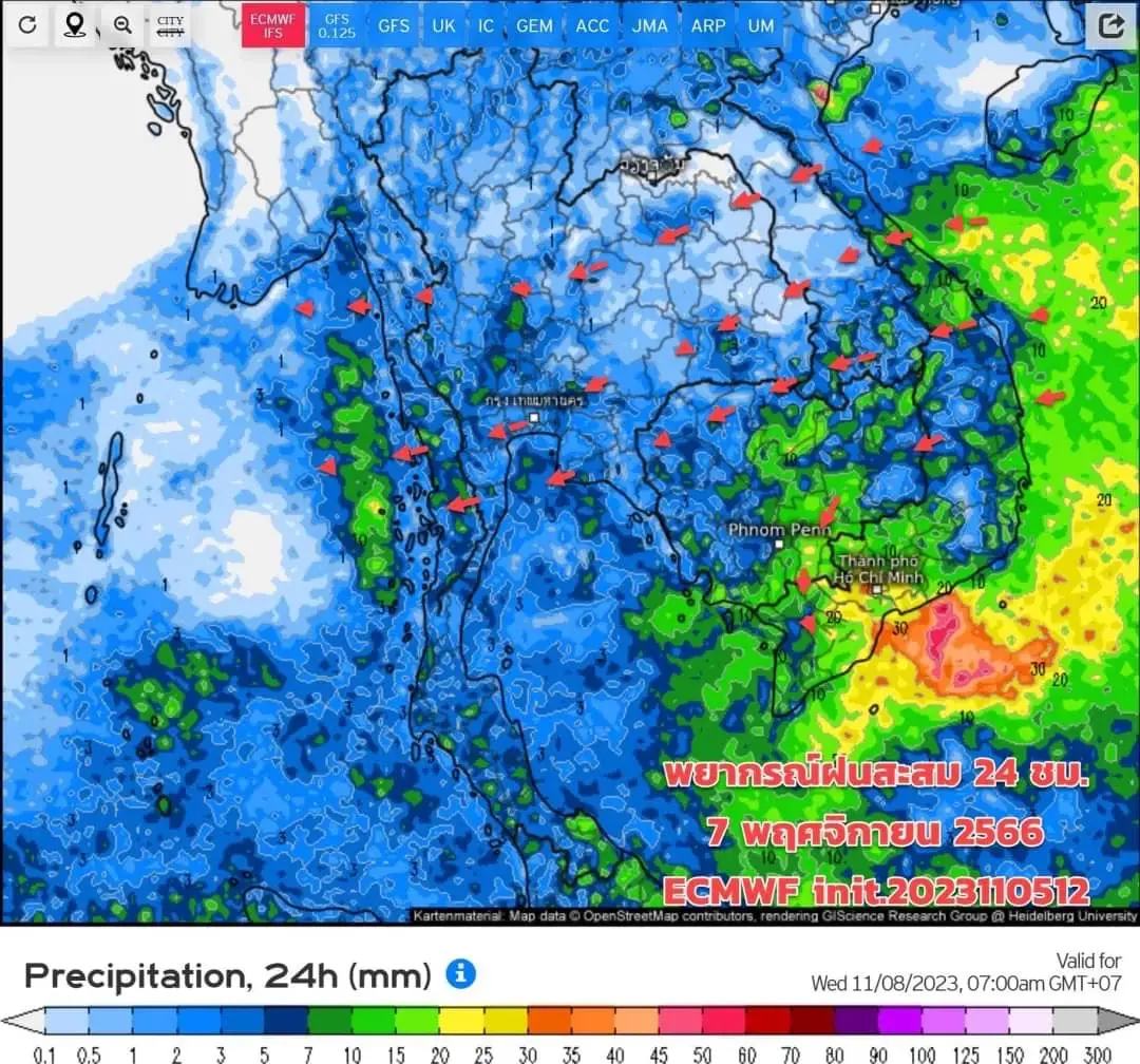 กรมอุตุฯ เตือน รับมือฝนฟ้าคะนองทั่วไทย ใต้ยังอ่วมหนัก ร้อยละ 60 ของพื้นที่ 