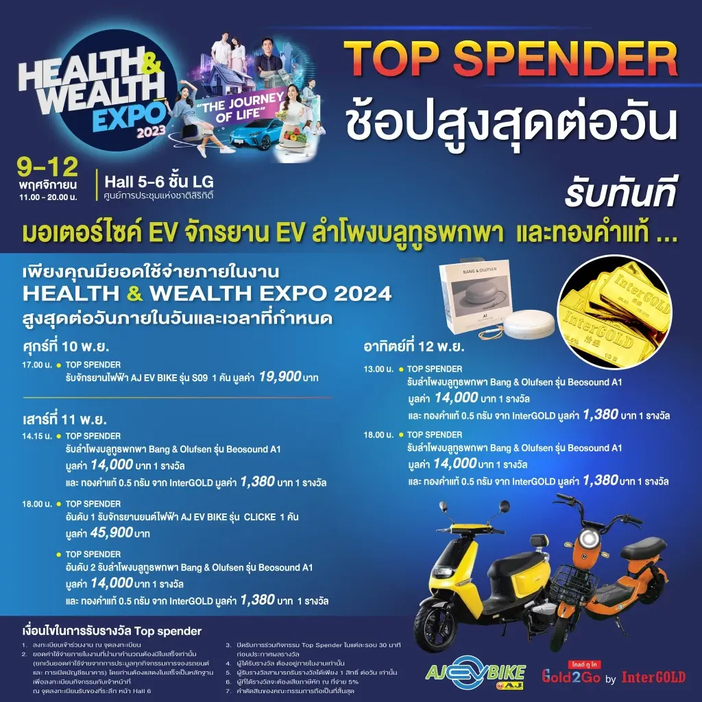 ห้ามพลาด 2 วันสุดท้าย! วันหยุดนี้ชวนเที่ยวชมงาน "Health & Wealth Expo 2023"