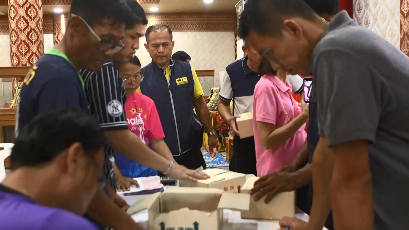 ทรัพย์สินและวัตถุมงคลวัดบางคลานที่นำมาตรวจนับ