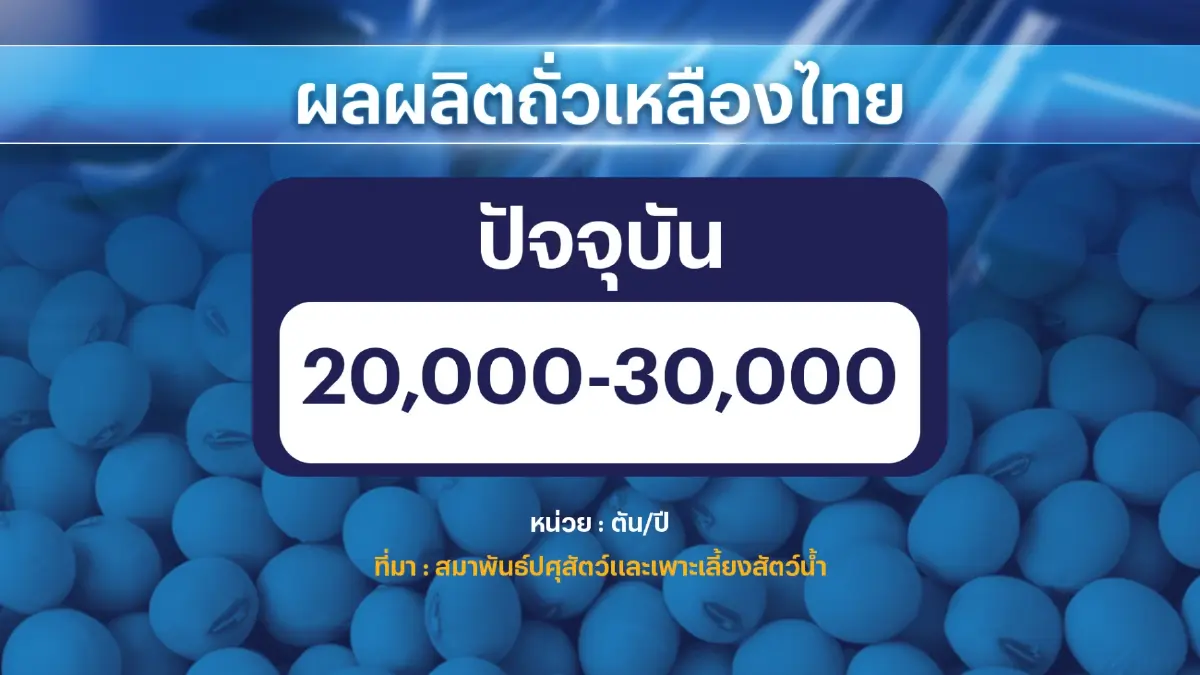 จี้รัฐบาลนำเข้า 'กากถั่วเหลือง' แก้วิกฤติอาหารสัตว์