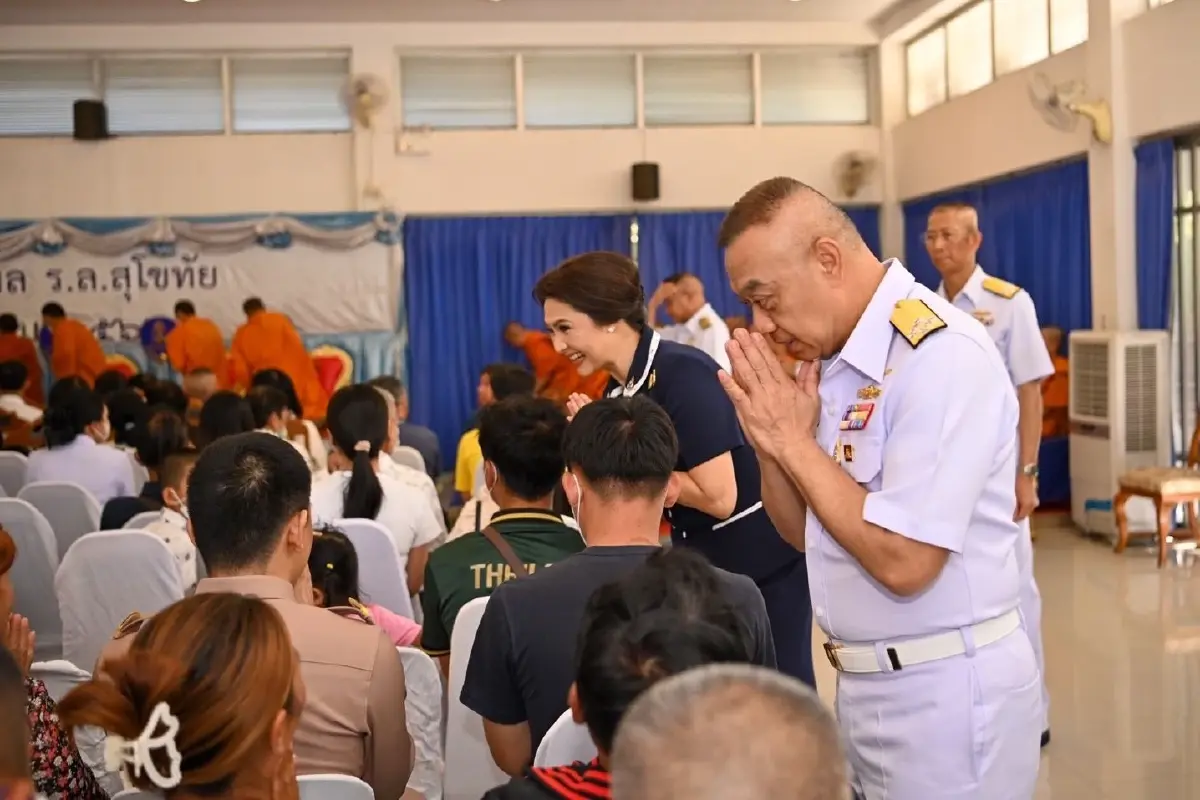 "กองทัพเรือ" ทำบุญครบรอบ 1 ปี ให้แก่กำลังพลเรือหลวงสุโขทัย