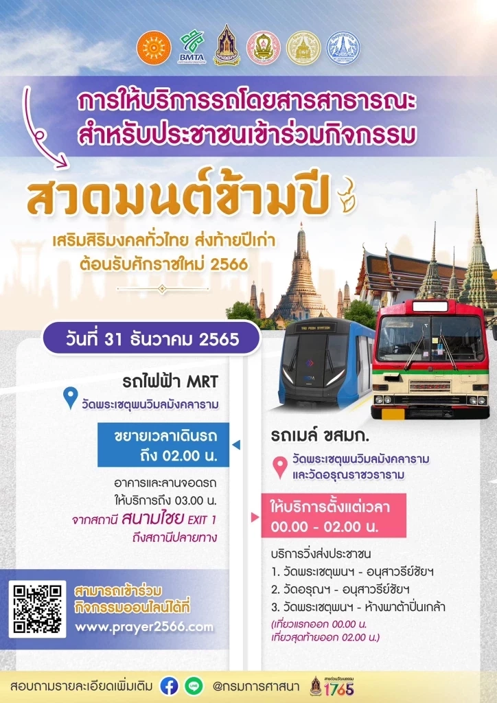 สวดมนต์ข้ามปี  วัดโพธิ์-วัดอรุณฯ  เช็กรายละเอียดได้ที่นี่!