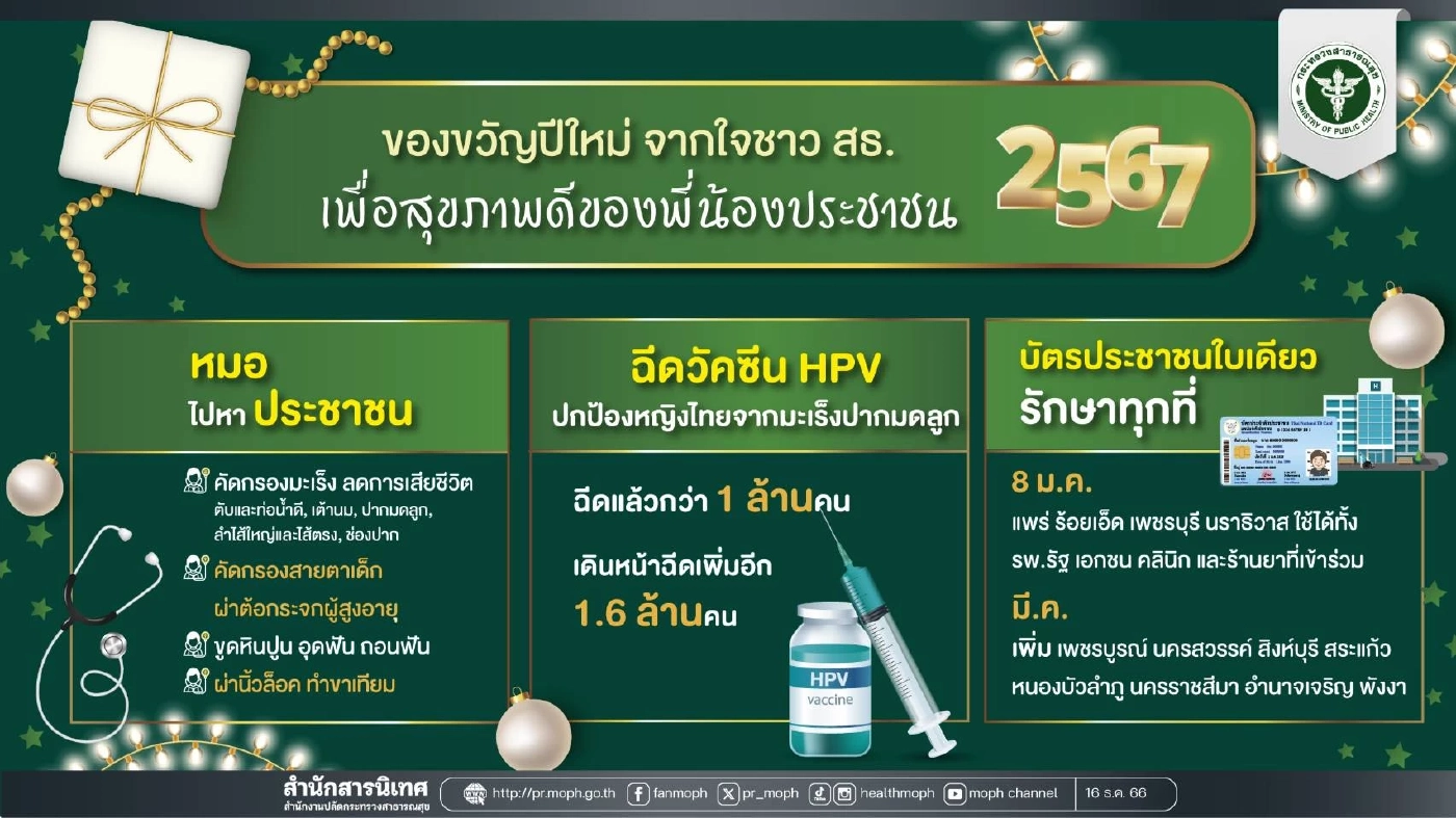 กระทรวงสาธารณสุข มอบของขวัญปีใหม่