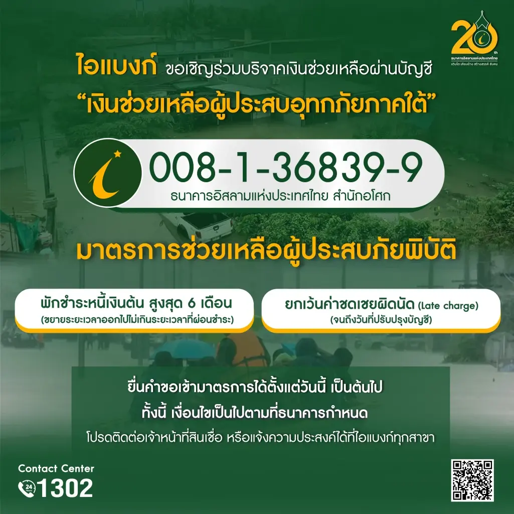 มัดรวมมาตรการช่วยน้ำท่วมภาคใต้ "แบงก์รัฐ" มีอะไรบ้าง เช็กเลย