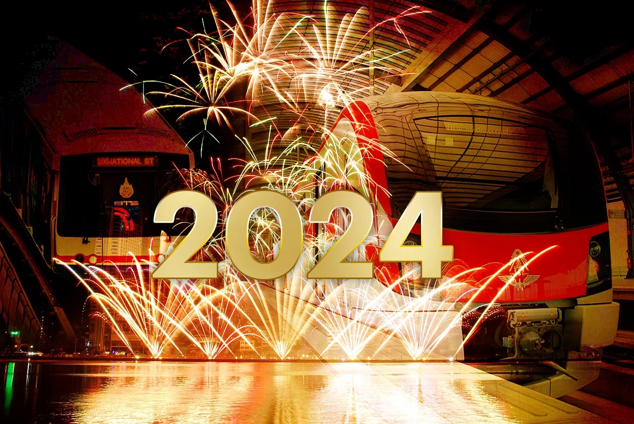 เช็กเลย !  รถไฟฟ้าบีทีเอส-MRT "คืนเคาท์ดาวน์" วิ่งถึงกี่โมง