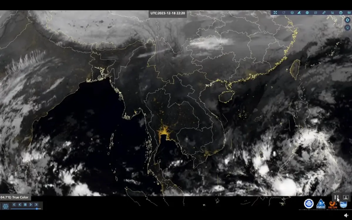 พยากรณ์อากาศวันนี้ เปิดภาพถ่ายดาวเทียมล่าสุด