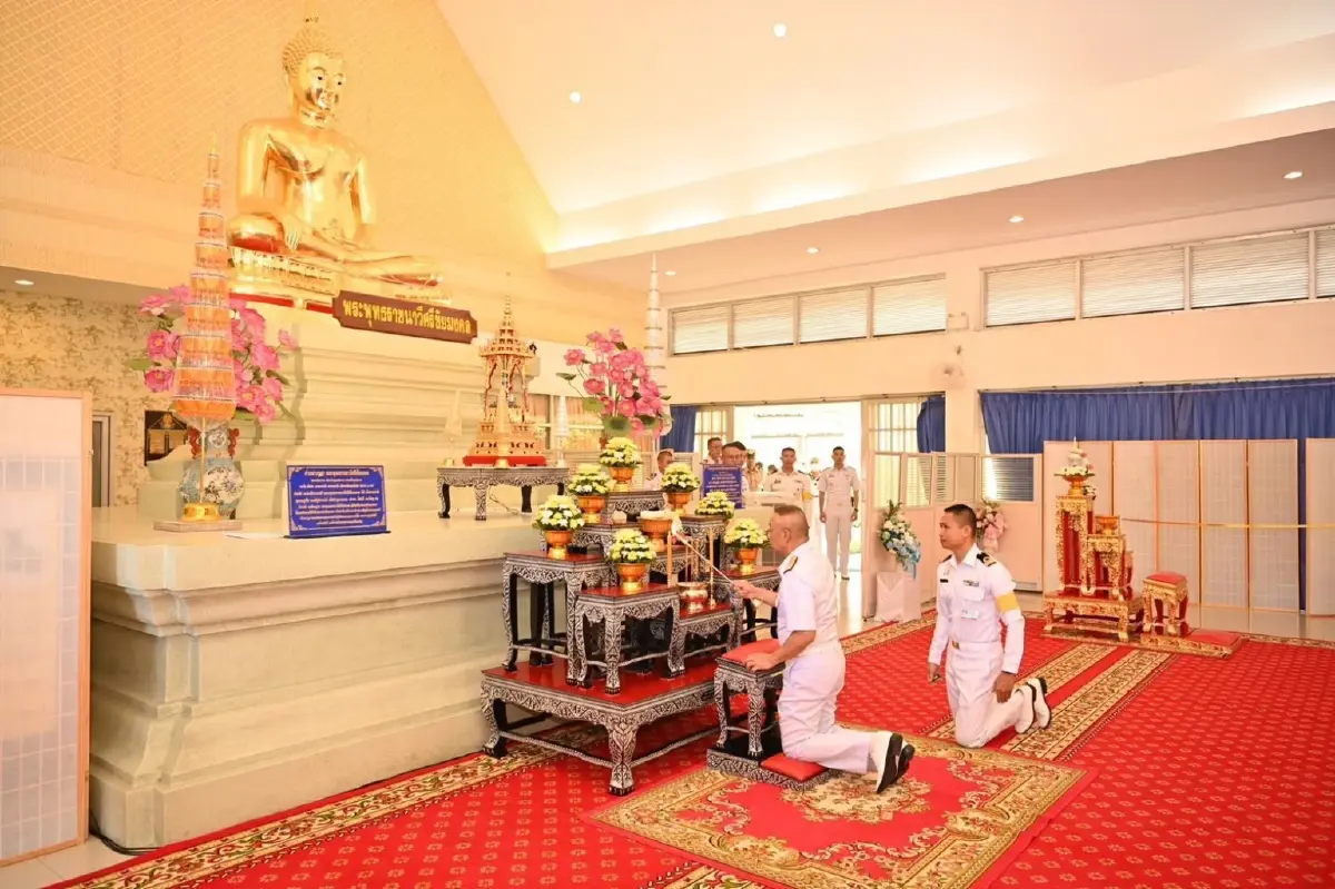 ผบ.ทร. ประธานทำบุญครบรอบ 1 ปี เรือหลวงสุโขทัย