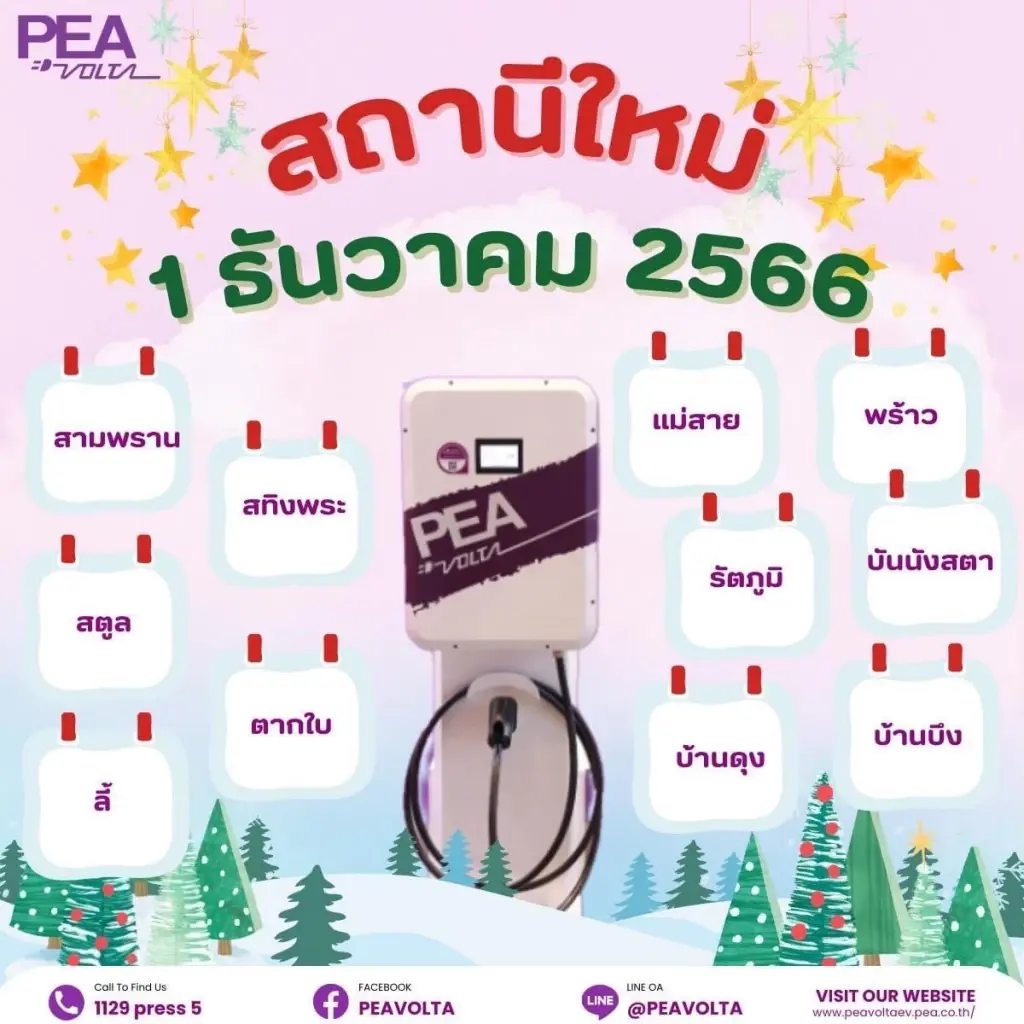 PEA VOLTA เพิ่มสถานีชาร์จ VOLTA DC 25 kW  จำนวน 11 สถานีใหม่  ครอบคลุมทั่วไทย
