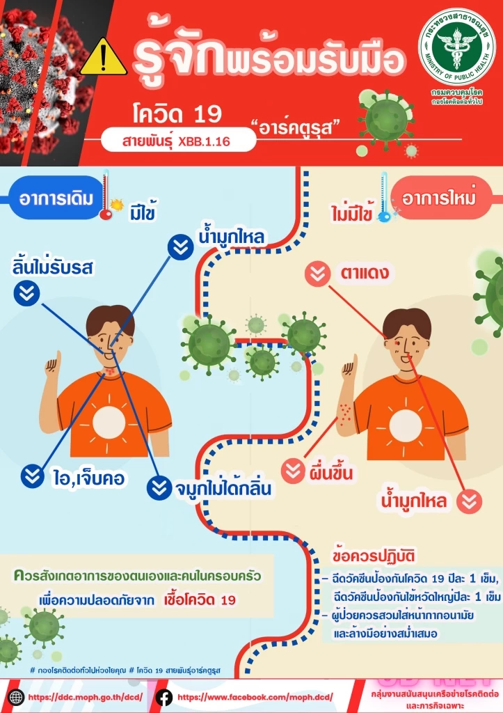 กรมวิทย์ฯ อัปเดต "โควิด 19" ในไทย สายพันธุ์ไหนมากสุด? เผย อาการจริง "อาร์คตูรุส"