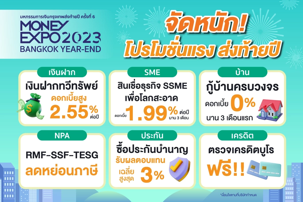 เริ่มวันนี้ ! มันนี่เอ็กซ์โป แบงก์-นอนแบงก์ อัดโปรโมชันแรงส่งท้ายปี