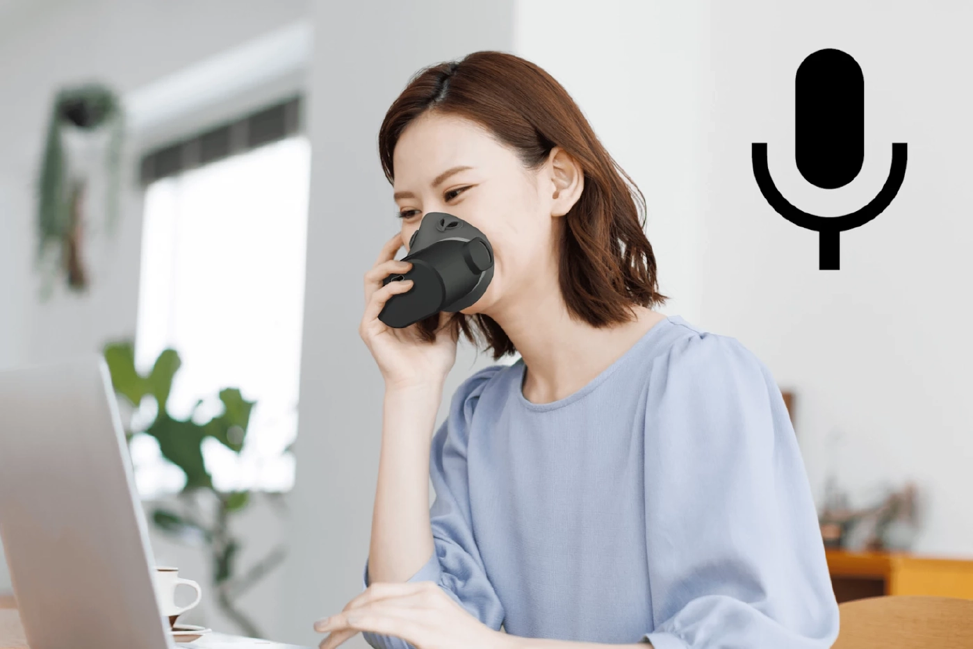 แก้ปัญหาคุยเสียงดัง ด้วย "ไมโครโฟนครอบปาก" รุ่นใหม่ล่าสุด