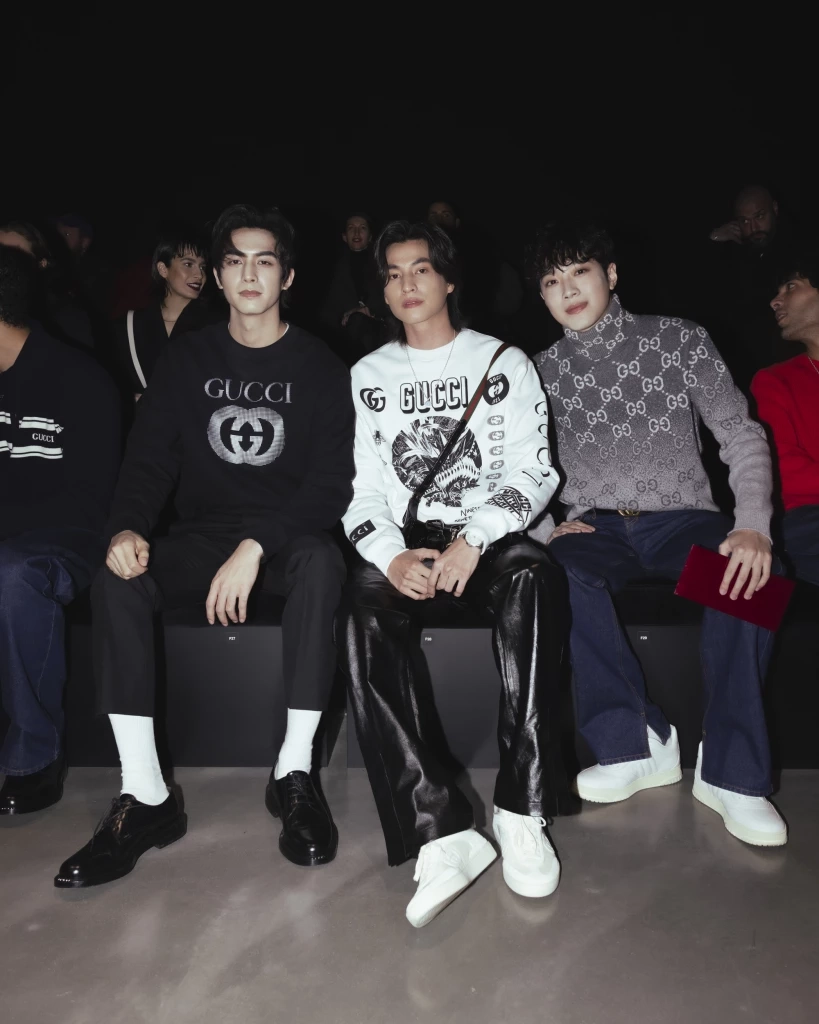 นัมเบอร์วัน “กลัฟ” นักแสดงไทยหนึ่งเดียวชมโชว์ Gucci Milan fashion week 2024