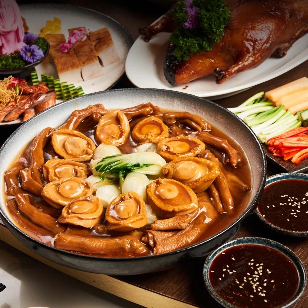 เป๋าฮื้อขาห่านเห็ดหอมซอสเป๋าฮื้อ     