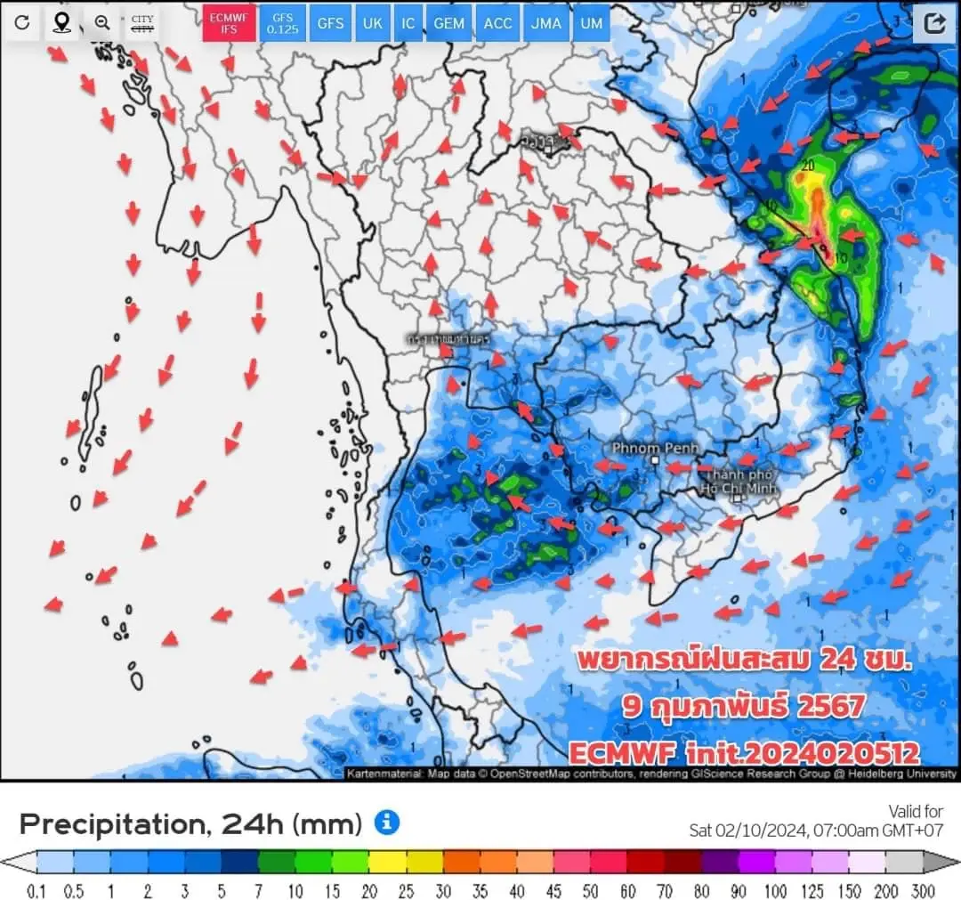 อุตุฯ เตือนลมหนาวระลอกใหม่ พัดปกคลุมไทยช่วงตรุษจีน ทำอุณหภูมิลด-ฝนถล่ม