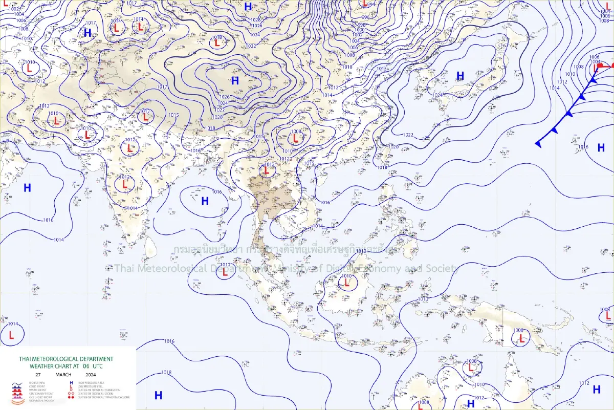 อุตุฯ เตือน 33 จังหวัดทั่วไทย เสี่ยงถูกฝนถล่ม ช่วงเย็นวันนี้ถึงพรุ่งนี้