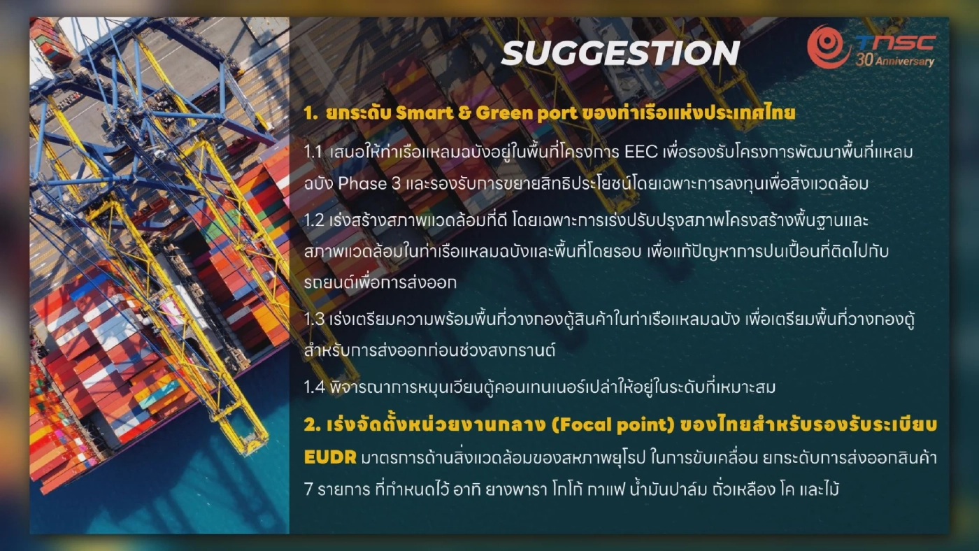 สภาผู้ส่งสินค้าทางเรือแจง 3 ปัจจัยเสี่ยงส่งออก