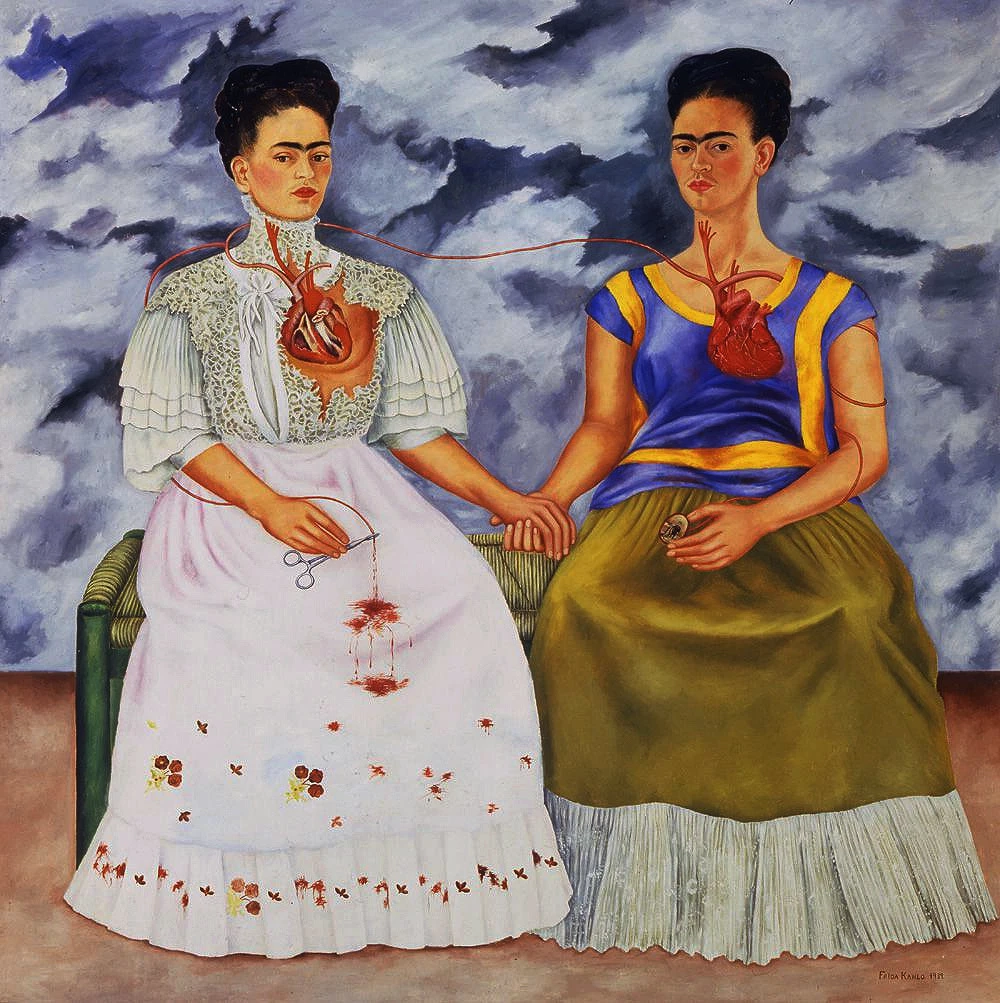 The Two Fridas (1939). ภาพจาก fridakahlo.org