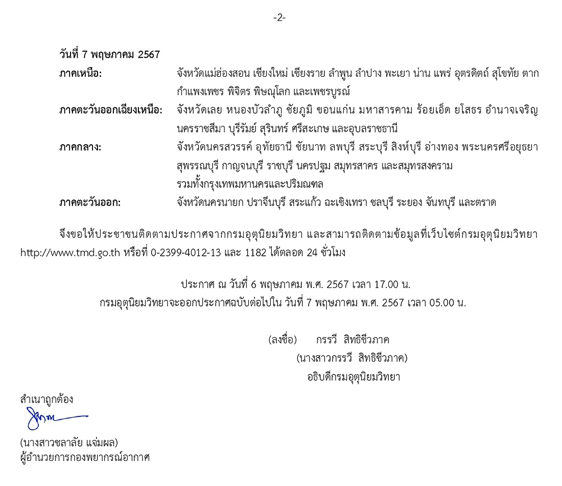 ประกาศกรมอุตุฯ ฉบับ 12 เตือน "พายุฤดูร้อน" ถล่ม 56 จังหวัด กทม.-ปริมณฑลไม่รอด