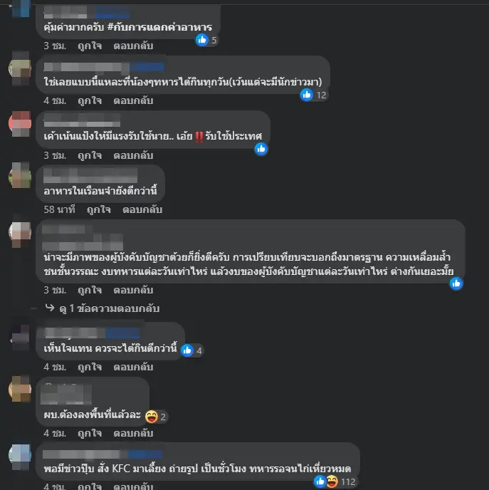 ตัวอย่างความคิดเห็นชาวเน็ต
