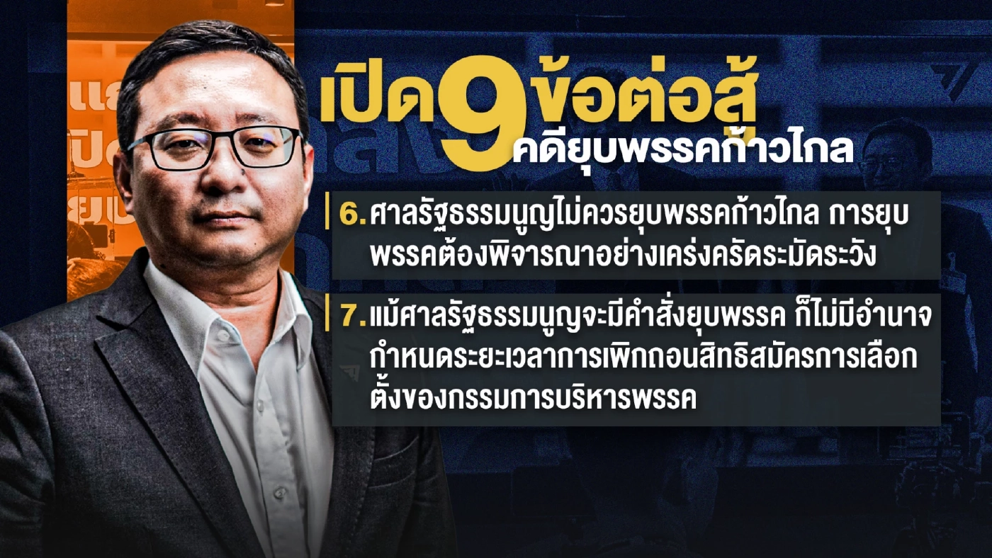 "ธีรยุทธ สุวรรณเกษร" ชำแหละ 9 ข้อต่อสู้ จุดอ่อน"ก้าวไกล" ชี้ชะตา"คดียุบพรรค"
