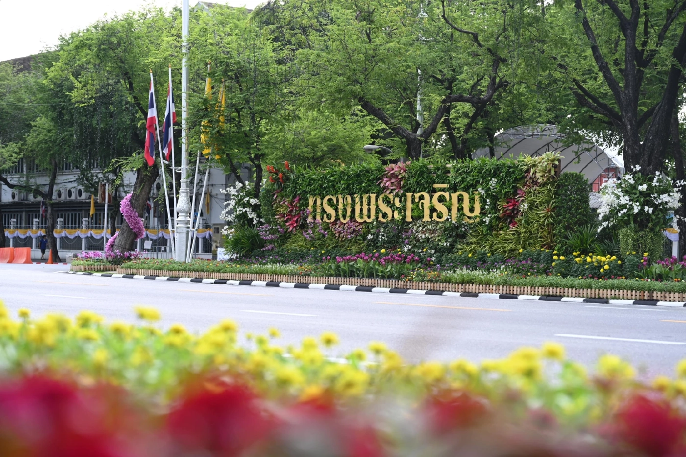 รัฐบาล เชิญชวนประชาชนชมความสวยงามซุ้มไฟ-ประดับดอกไม้ตลอดถนนราชดำเนิน