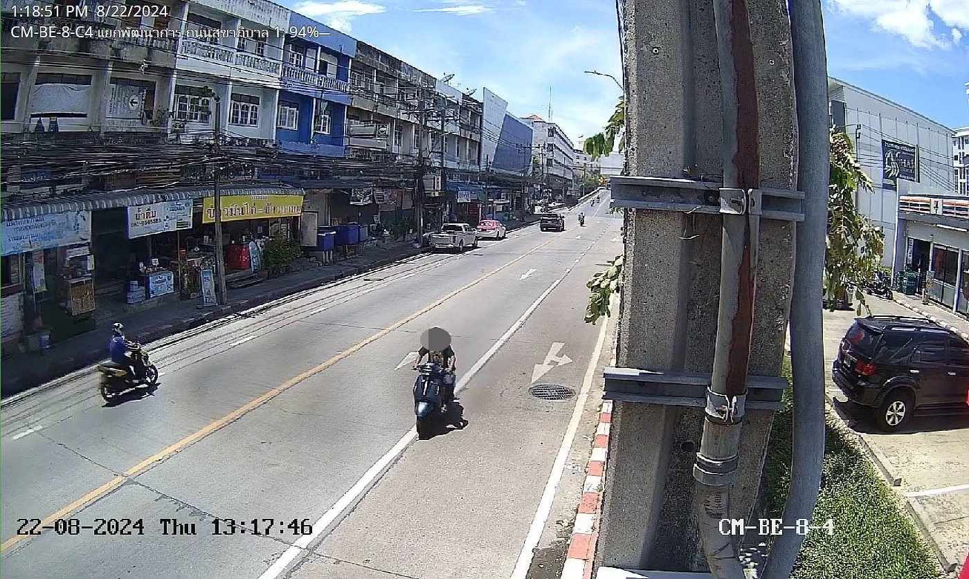 นายมิว ขณะหลบหนีหลังก่อเหตุ