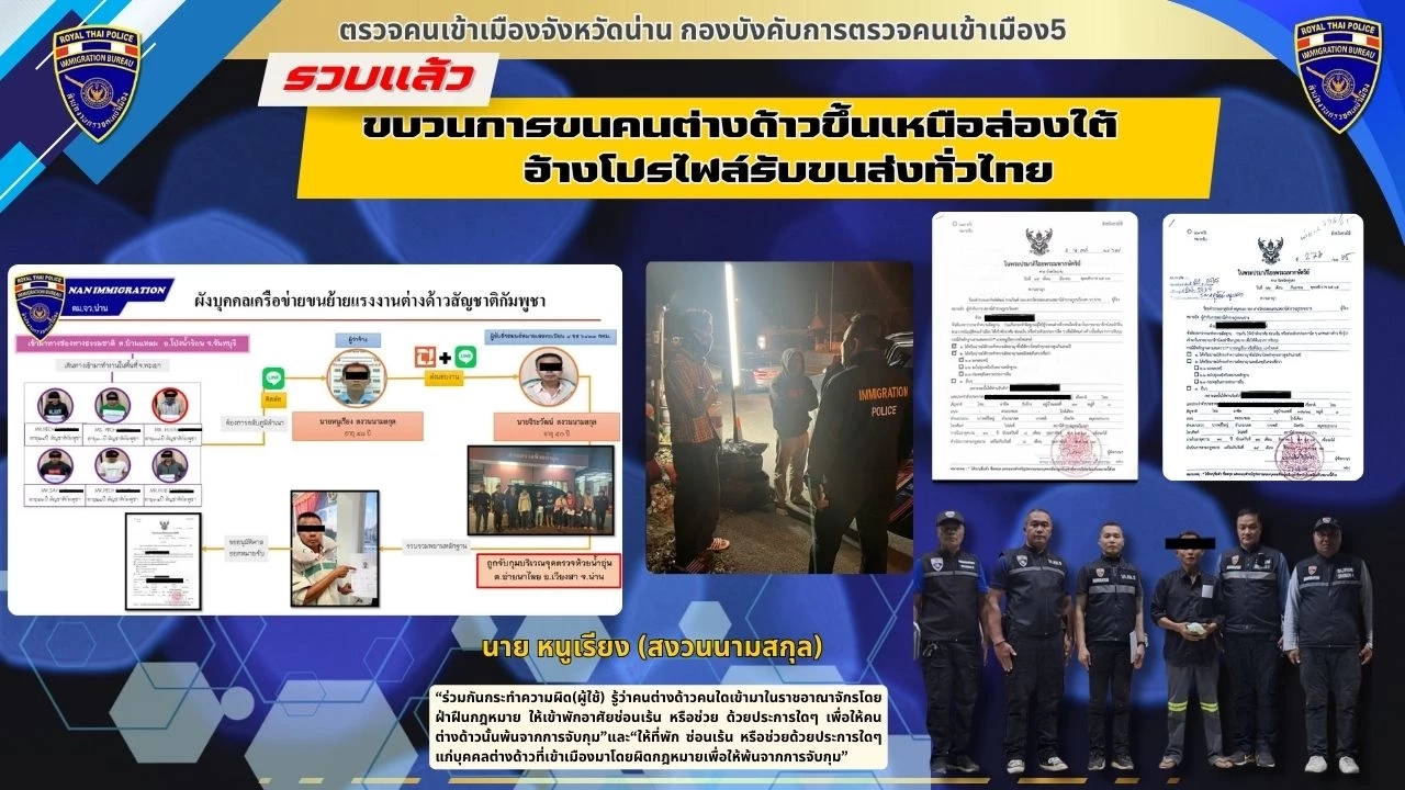 สตม.แถลงผลจับกุมเครือข่ายขนแรงงานต่างด้าว 3 คดี โดยใช้ไทยเป็นทางผ่าน