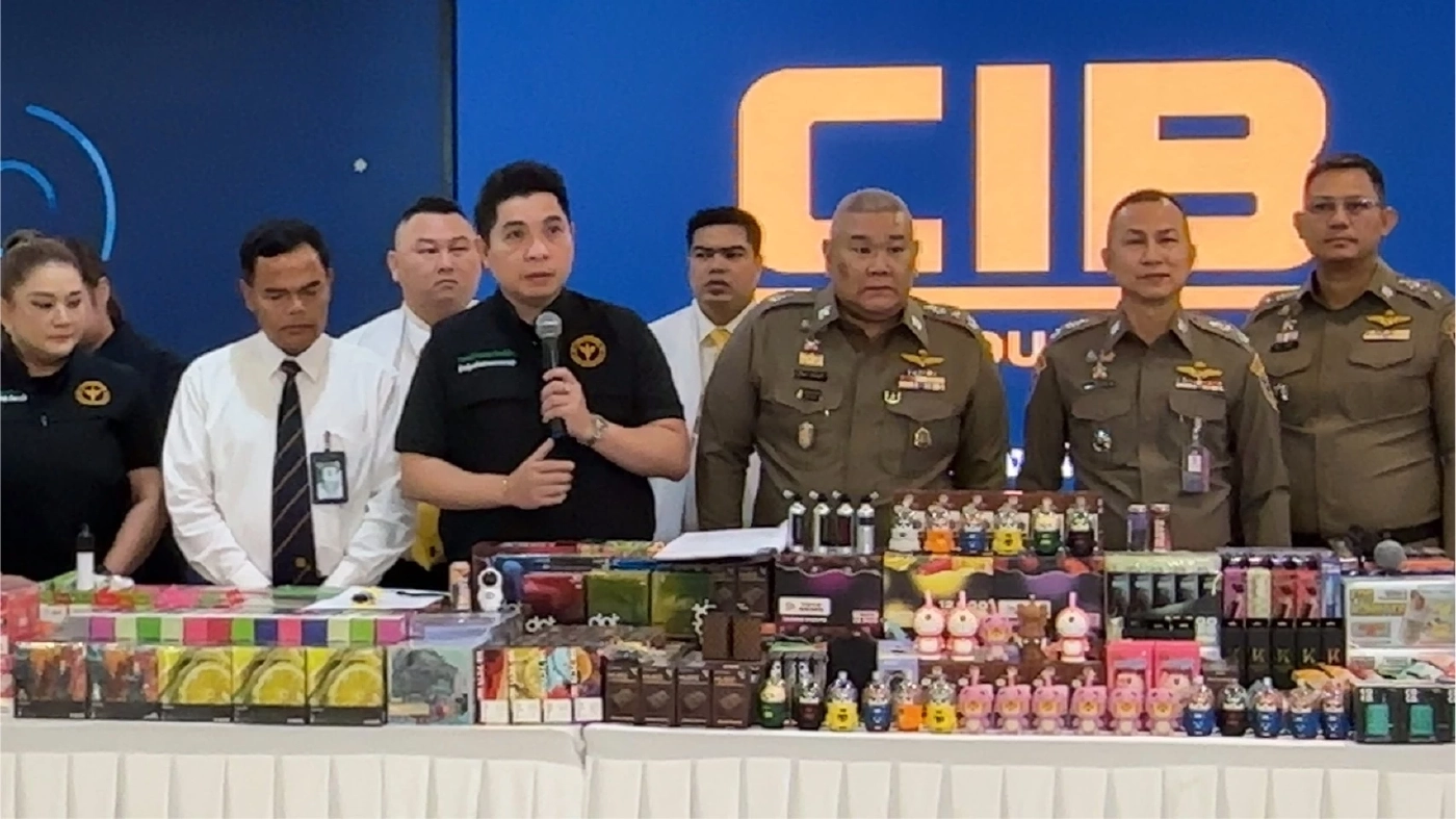 ปคบ.ทลายโกดัง จับเจ้าพ่อบุหรี่ไฟฟ้ารายใหญ่ภาคเหนือ ของกลาง 3 หมื่นชิ้น