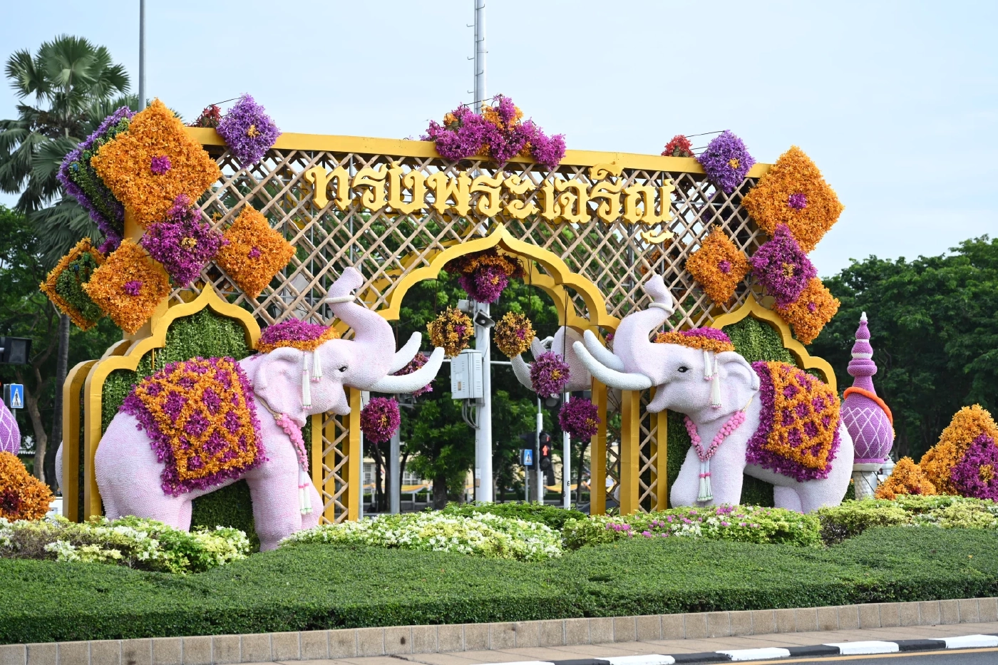 รัฐบาล เชิญชวนประชาชนชมความสวยงามซุ้มไฟ-ประดับดอกไม้ตลอดถนนราชดำเนิน