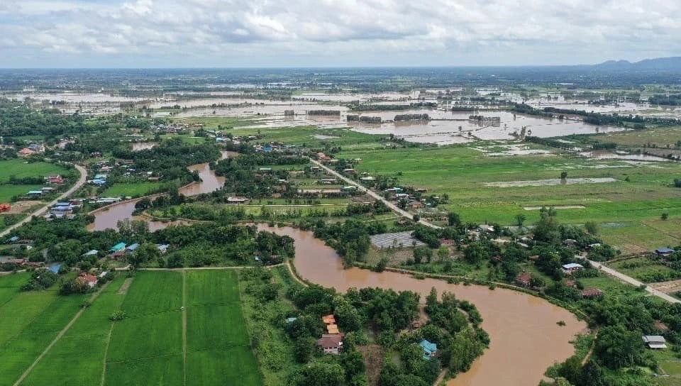 สถานการณ์น้ำท่วมพื้นที่ภาคเหนือ   ภาพจากกรมชลประทาน 