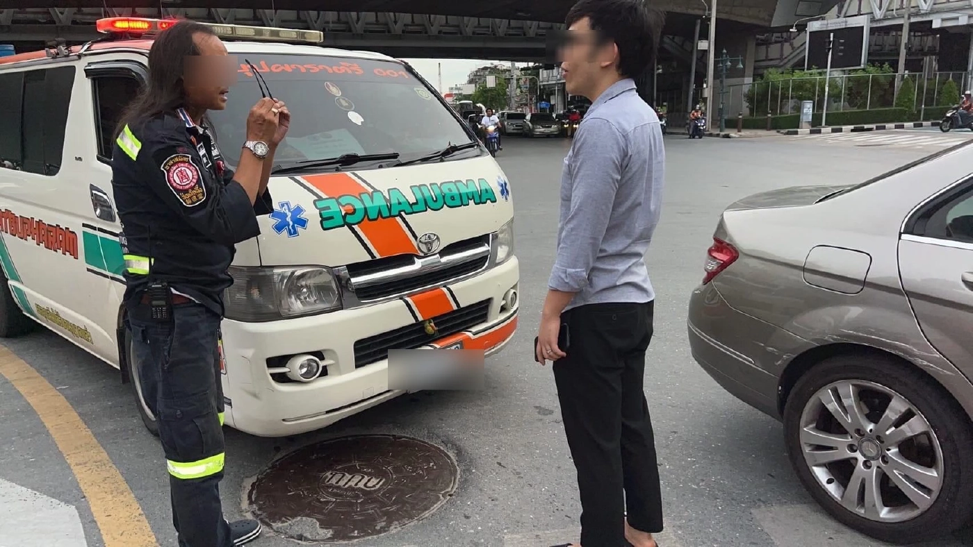 จำนนต่อหลักฐาน "เบนซ์หัวร้อน" ชนกู้ภัยแล้วหนี