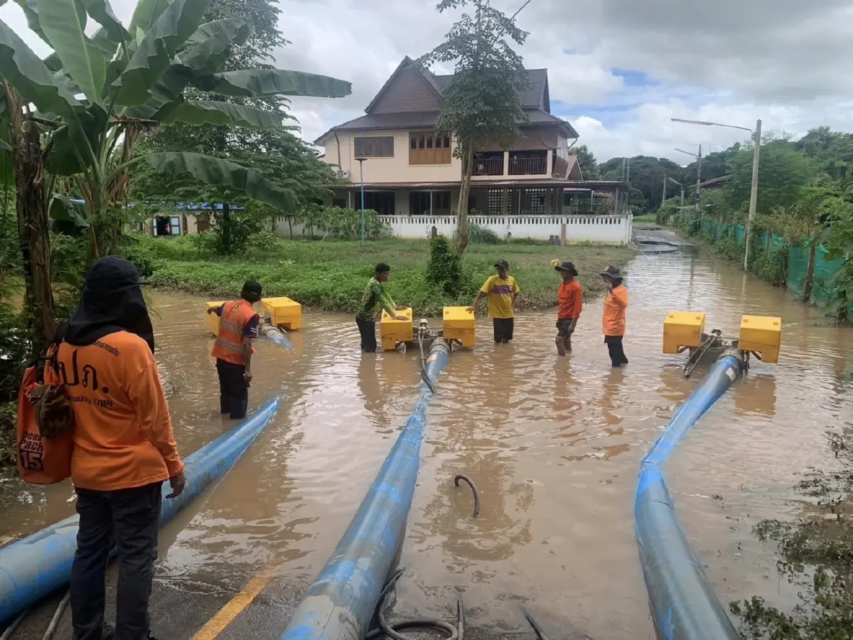 ปภ. สรุปสถานการณ์น้ำท่วม 5 จังหวัด หลายพื้นที่ยังอ่วม เร่งระบายน้ำเต็มกำลัง