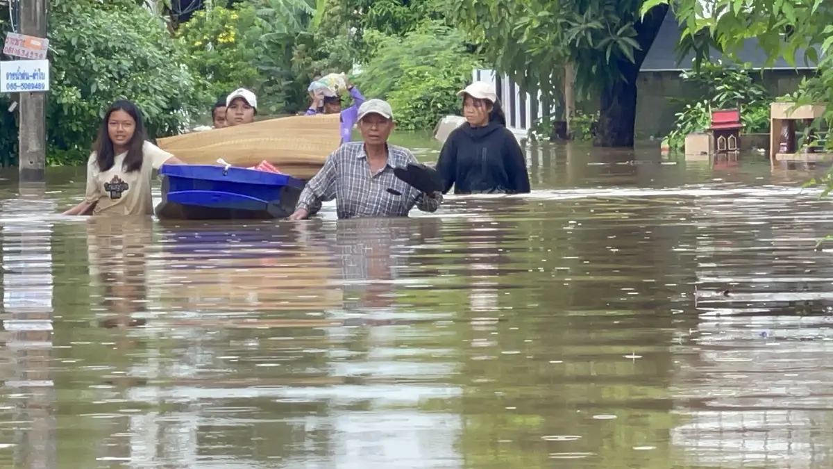หนองคายอพยพชาวบ้านหนีน้ำโขง หลังระดับน้ำเพิ่มสูงขึ้นเฉลี่ย ชม. ละ 2-4 ซม.