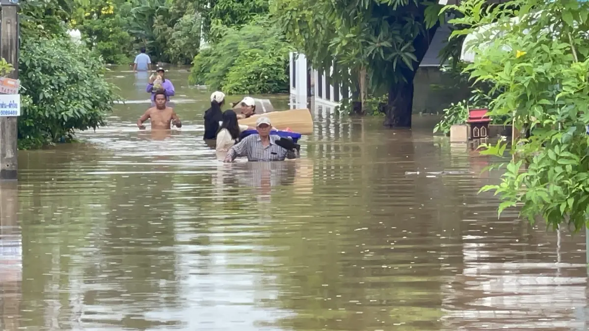 หนองคายอพยพชาวบ้านหนีน้ำโขง หลังระดับน้ำเพิ่มสูงขึ้นเฉลี่ย ชม. ละ 2-4 ซม.