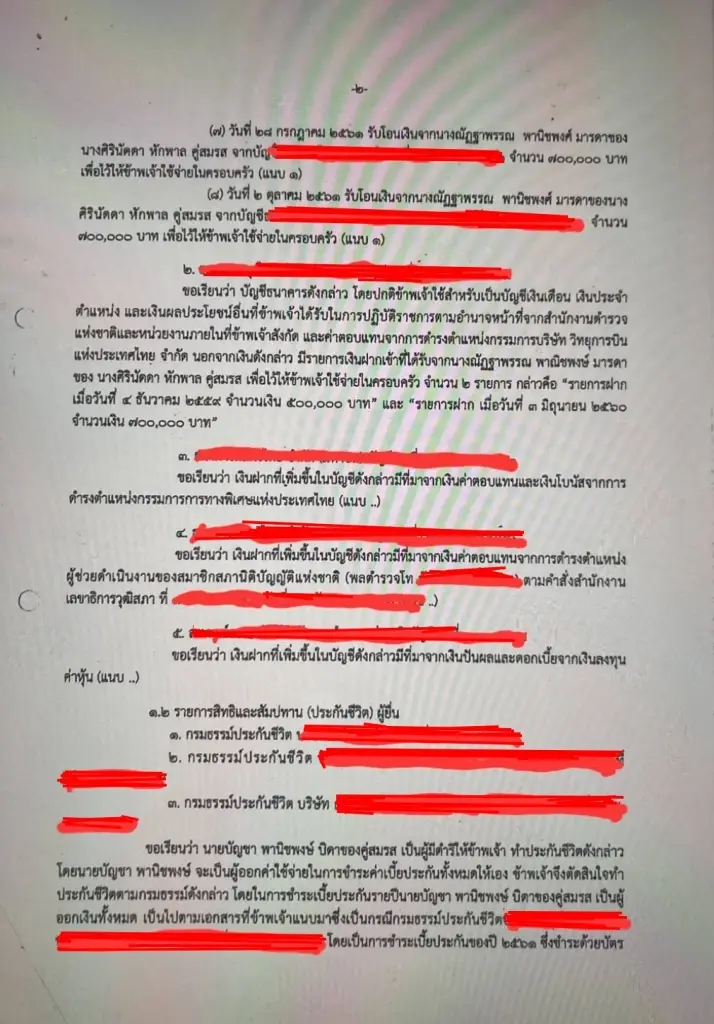 สำนวนของ"บก.ปปป."ระบุว่า "บิ๊กโจ๊ก"อ้างในร่างหนังสือฉบับนี้ว่า "บิ๊กโจ๊ก" มีกรมธรรม์ประกันชีวิตสามฉบับ 
