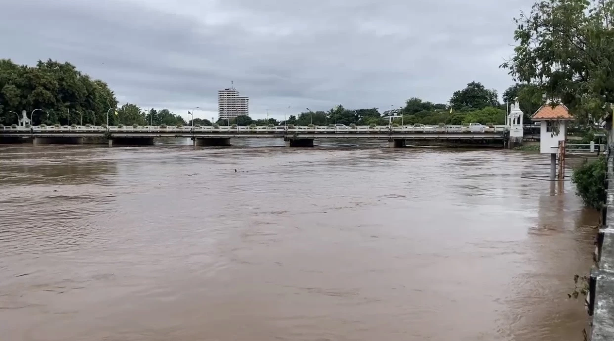 ด่วน! ชลประทานเชียงใหม่ขึ้นธงแดง เตือนภัยระดับน้ำปิง หวั่นทะลักท่วมซ้ำ