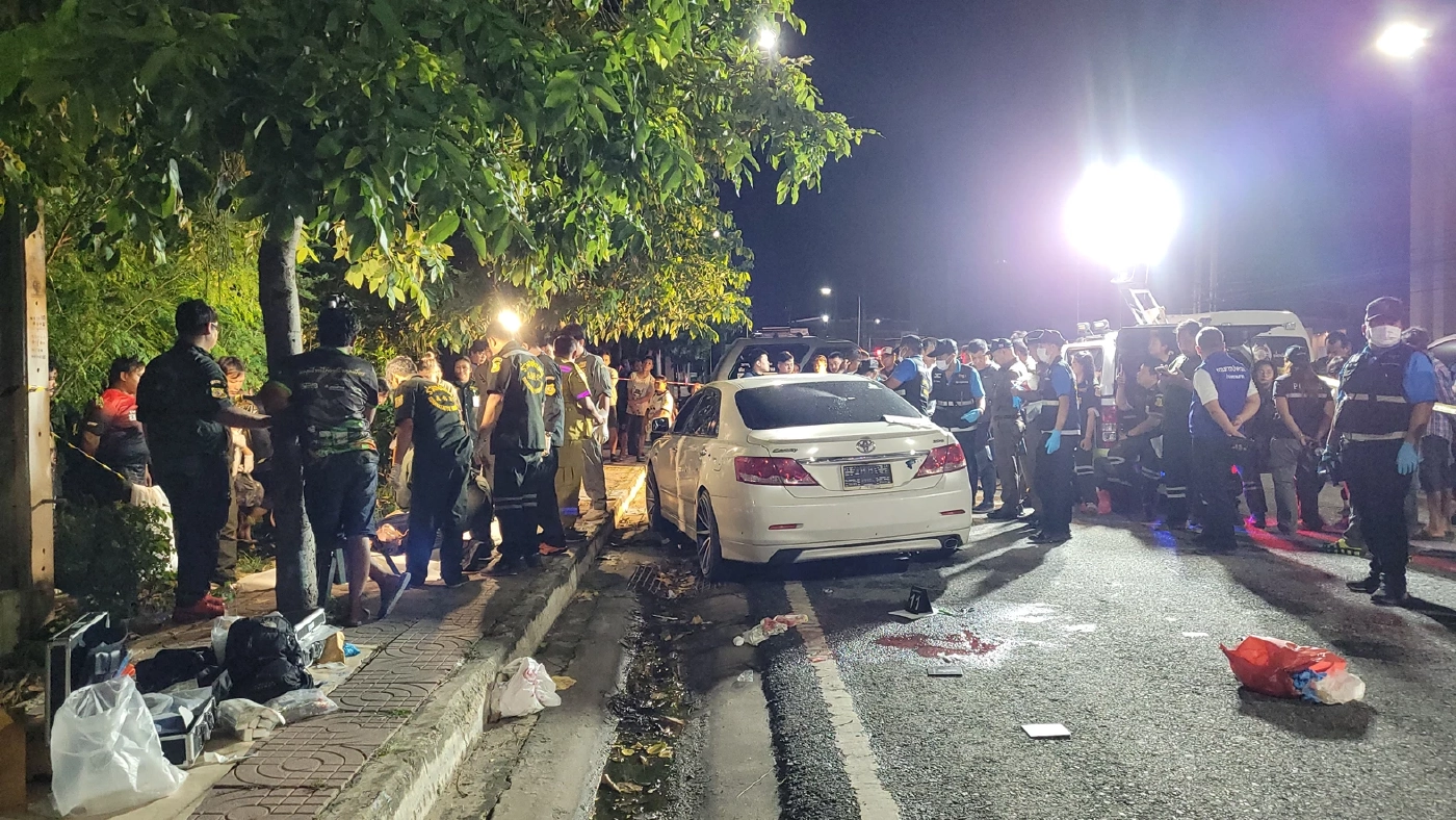 เตรียมออกหมายจับ มือยิงถล่มย่านบางเสาธง จนดับ 1 เจ็บ 5 พบปมจากเรื่องยาเสพติด