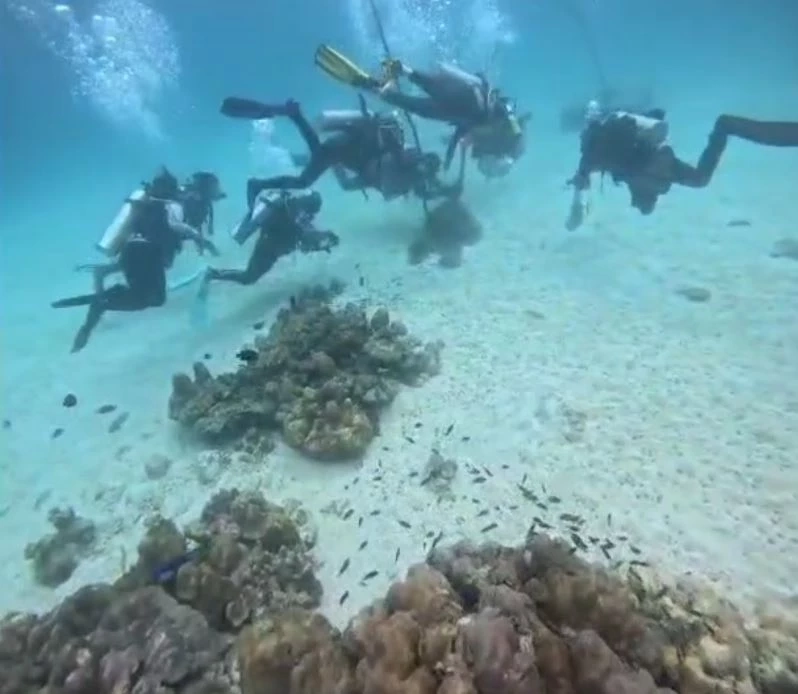 นักดำน้ำจิตอาสา ช่วยกันเก็บขยะ-เศษอวน ทำความสะอาดโลกใต้ทะเลสตูล (มีคลิป)