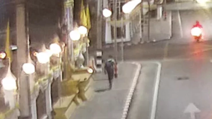 ผู้ต้องหาขณะกำลังหลบหนี