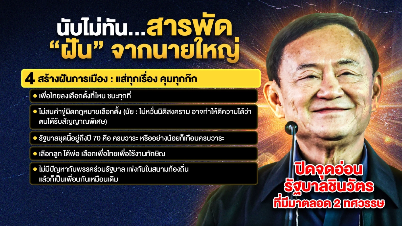 นับไม่ทัน...สารพัดนโยบาย “ฝัน” จากนายใหญ่