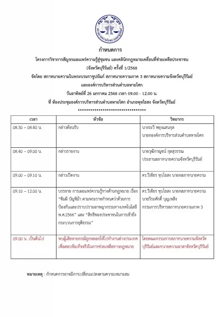นายกสภาทนายความ เตรียมลงพื้นที่ช่วยเหยื่อถูกหลอกทำงานต่างประเทศ โดนเท