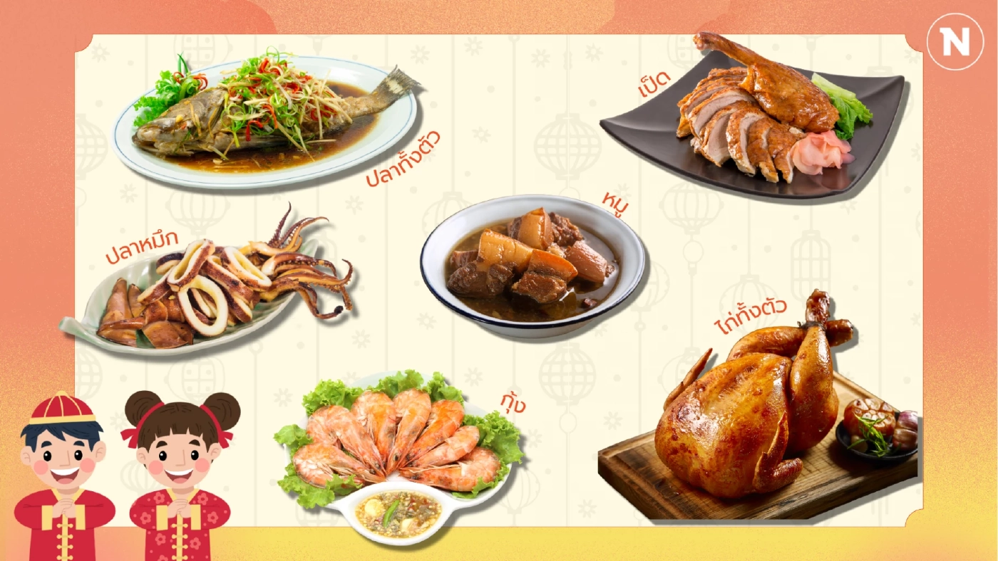 อาหารความหมายดีเสริมสิริมงคล "วันตรุษจีน"