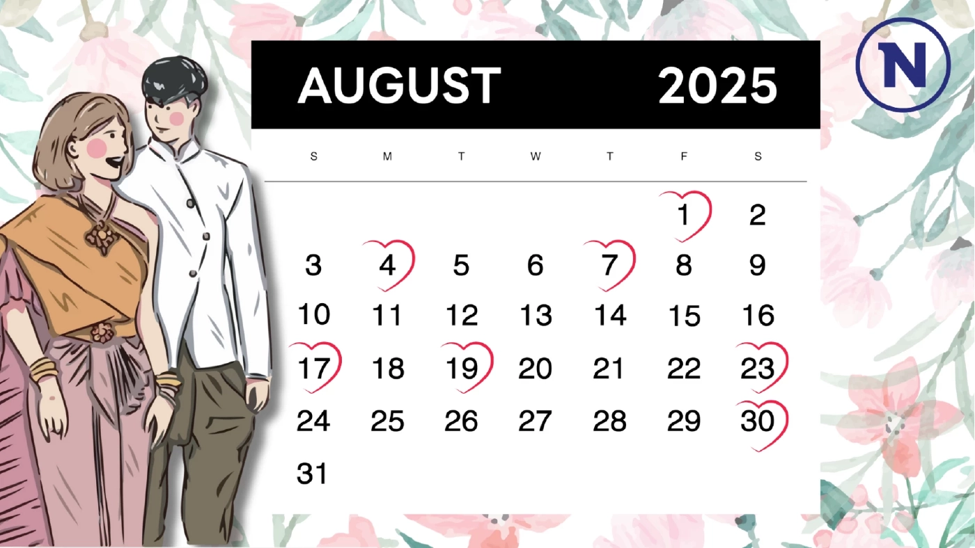 เปิด "ฤกษ์แต่งงาน 2568" จัดเต็มวันมงคล เพื่อเริ่มชีวิตคู่อย่างสวยงาม