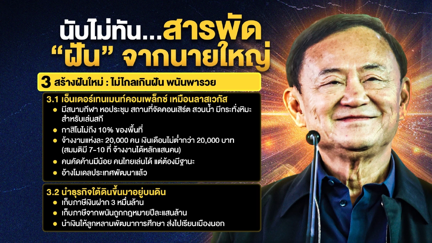 นับไม่ทัน...สารพัดนโยบาย “ฝัน” จากนายใหญ่