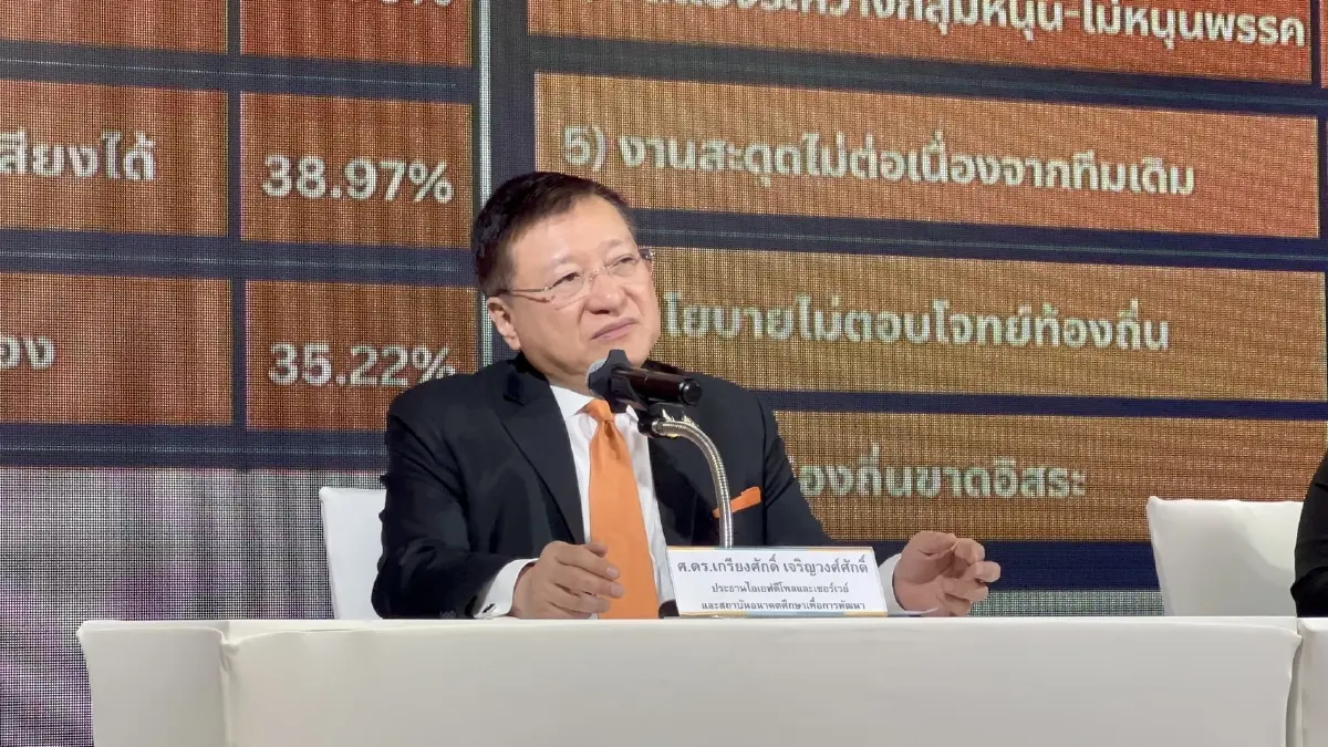 ศ.ดร.เกรียงศักดิ์ เจริญวงศ์ศักดิ์  ผอ.สถาบันอนาคตศึกษาเพื่อการพัฒนา
