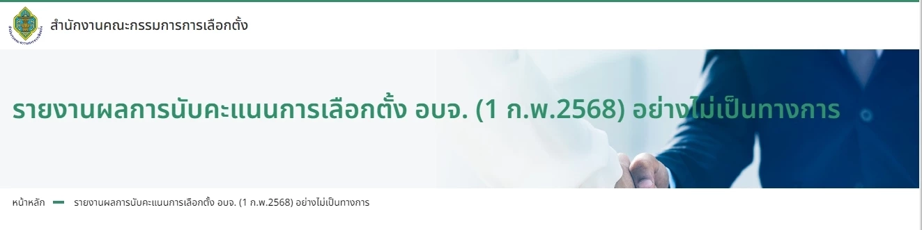 "คลิกที่นี่" รายงานผลการนับคะแนน "เลือกตั้งนายกอบจ. 68" อย่างไม่เป็นทางการ
