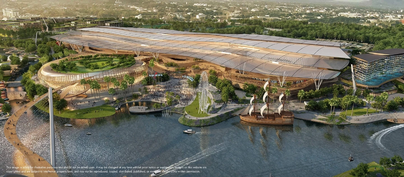 ภาพประกอบโครงการเมืองการบินภาคตะวันออก ของ"บริษัท อู่ตะเภา อินเตอร์เนชั่นแนล เอวิเอชั่น จํากัด" (UTA)